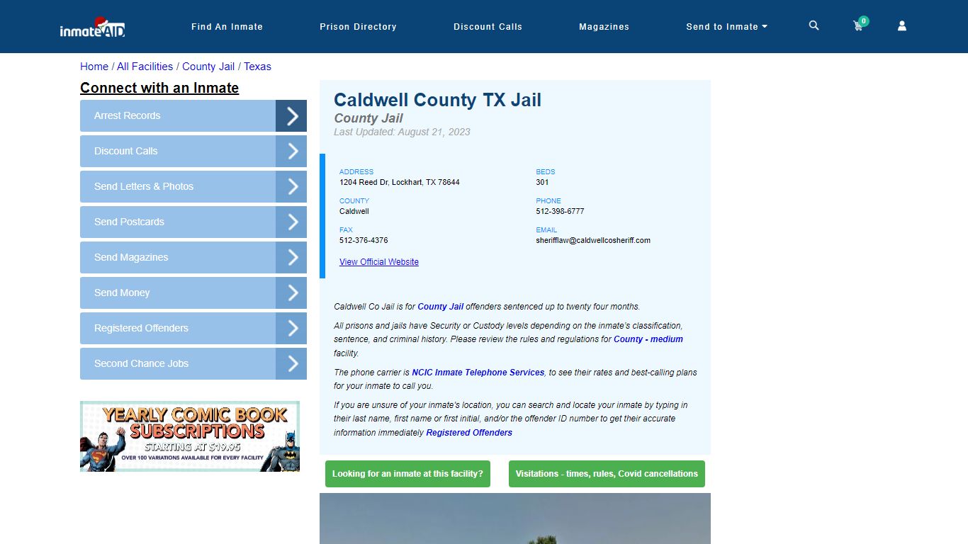 Caldwell County TX Jail - Inmate Locator - Lockhart, TX