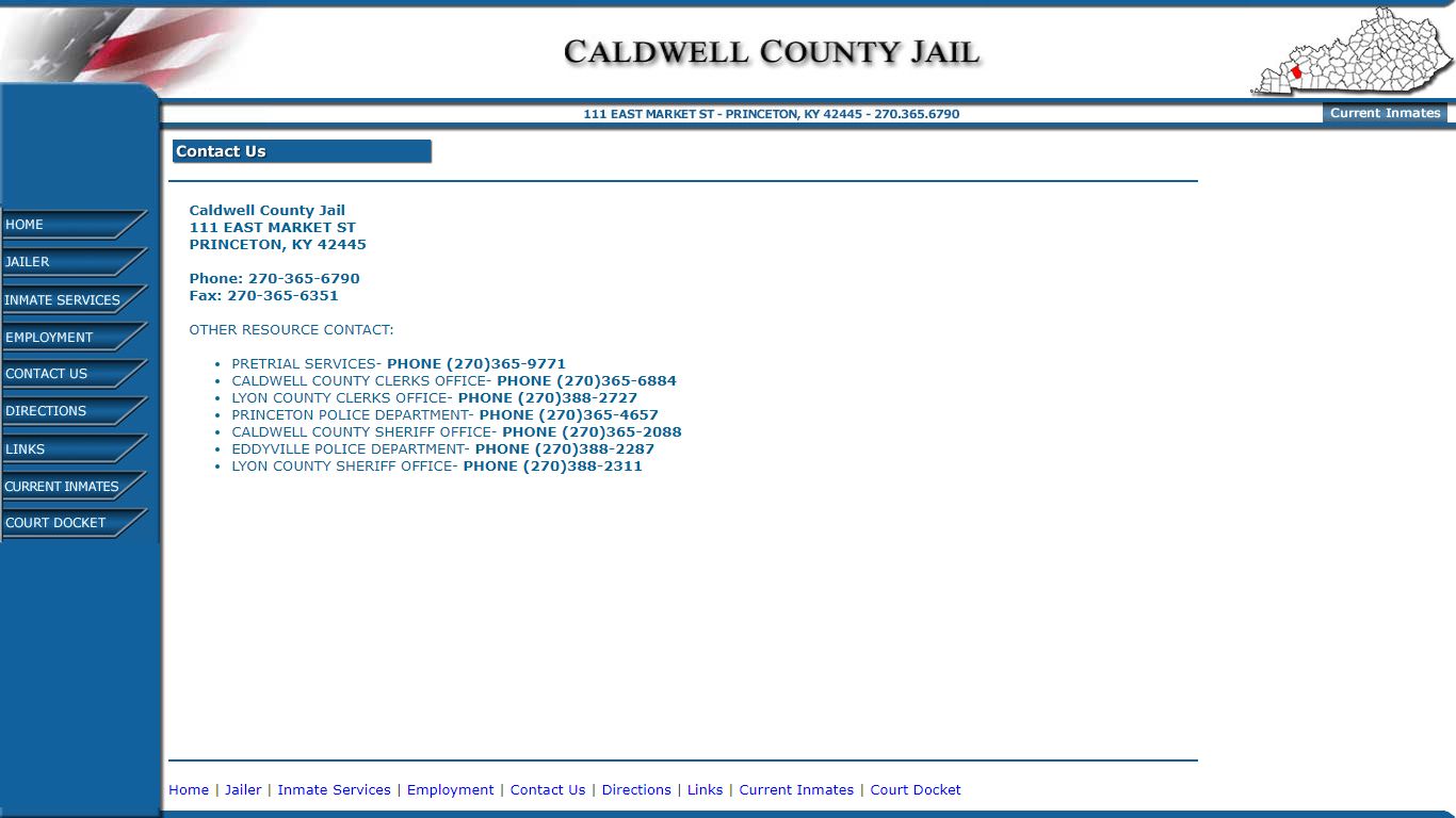 Caldwell County Jail - Contact Us